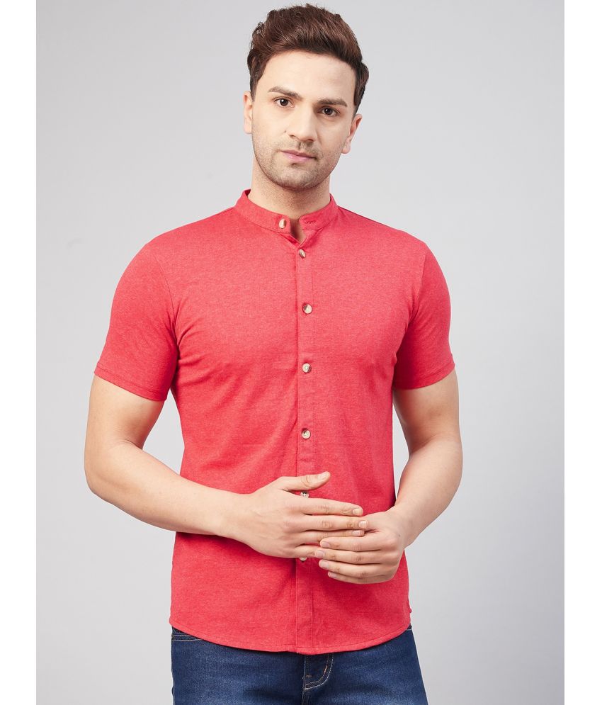 Gritstones - Red Cotton Blend Regular Fit Men's Casual Shirt ( Pack of 1 )
