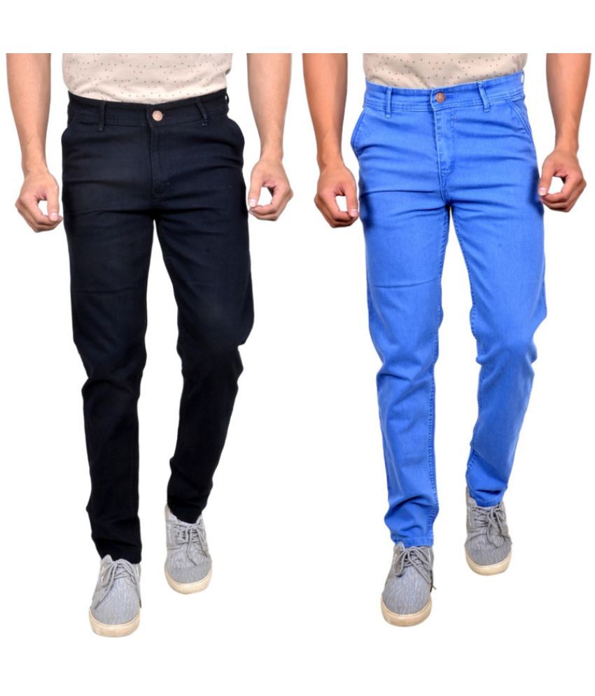     			MOUDLIN - Black Denim Slim Fit Men's Jeans ( Pack of 2 )