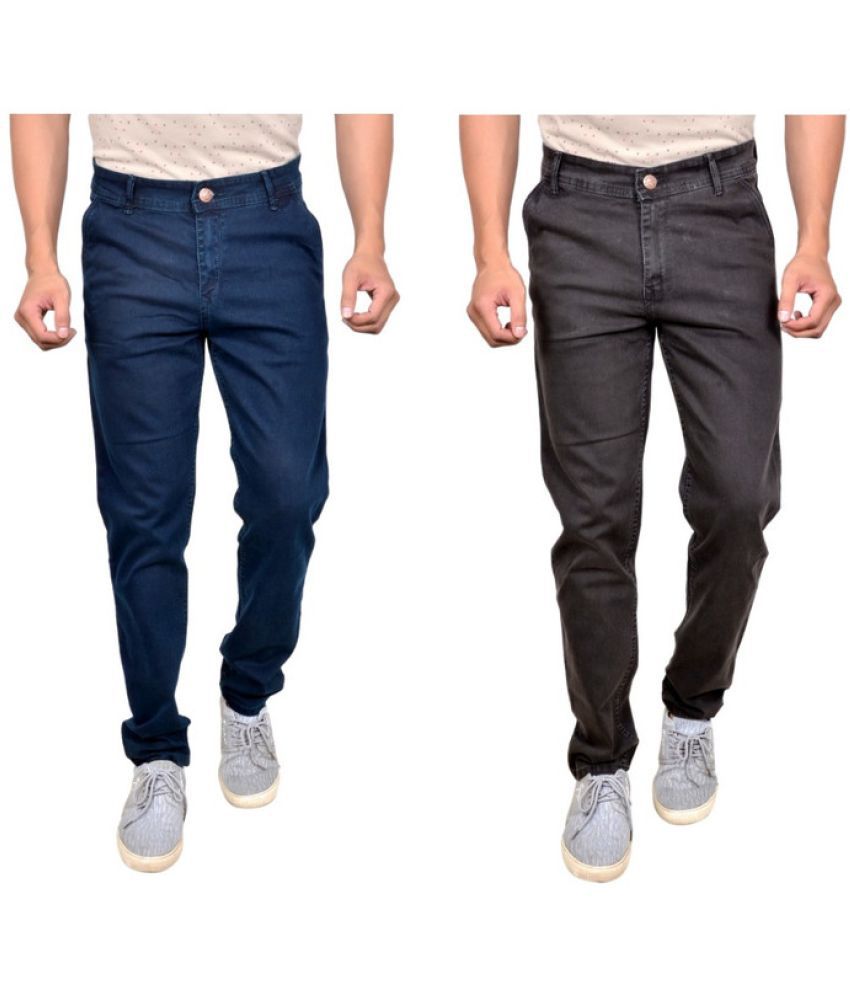     			MOUDLIN - Brown Denim Slim Fit Men's Jeans ( Pack of 2 )