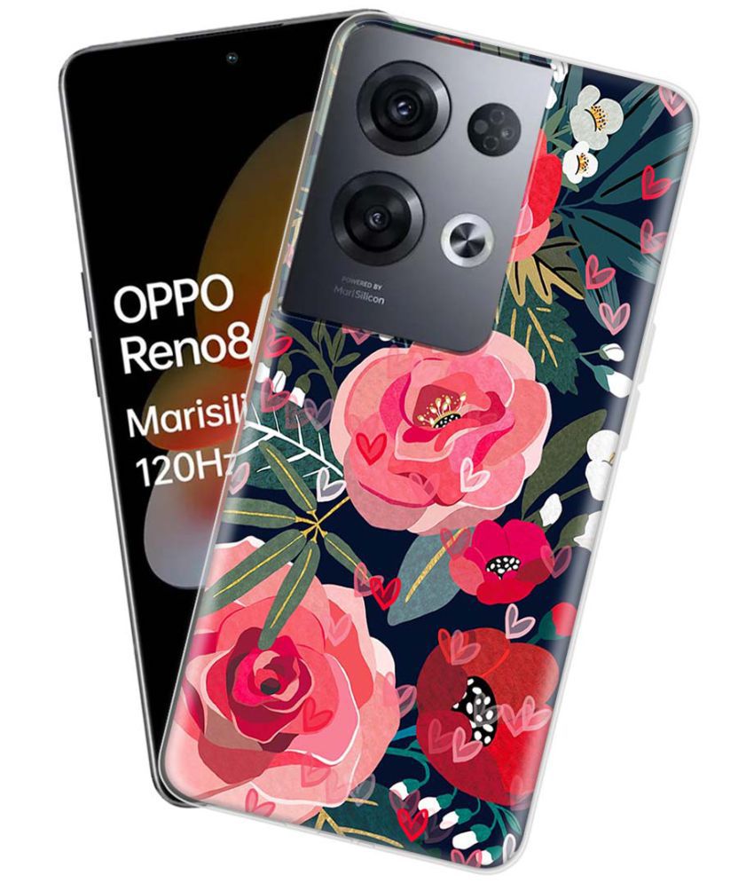     			NBOX - Multicolor Silicon Printed Back Cover Compatible For Oppo Reno 8 Pro 5g ( Pack of 1 )