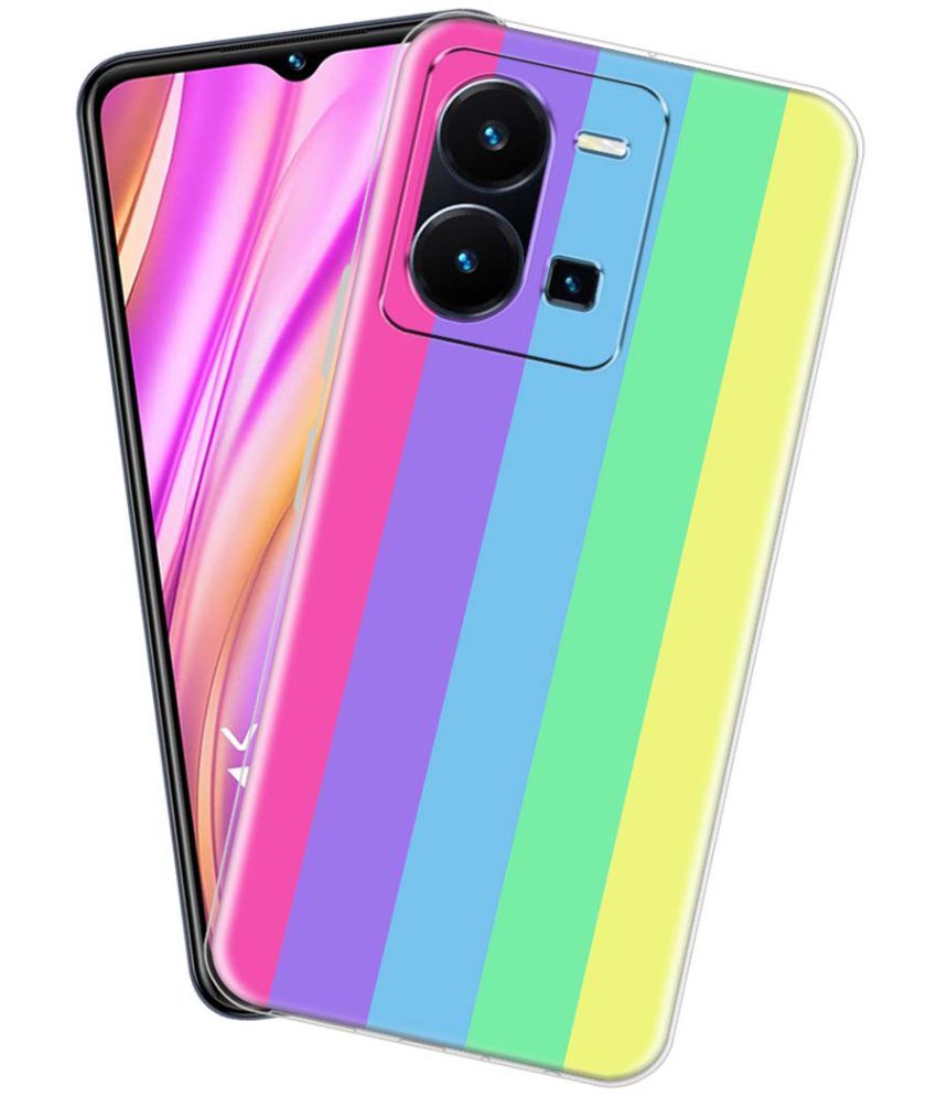     			NBOX - Multicolor Silicon Printed Back Cover Compatible For Vivo Y35 ( Pack of 1 )