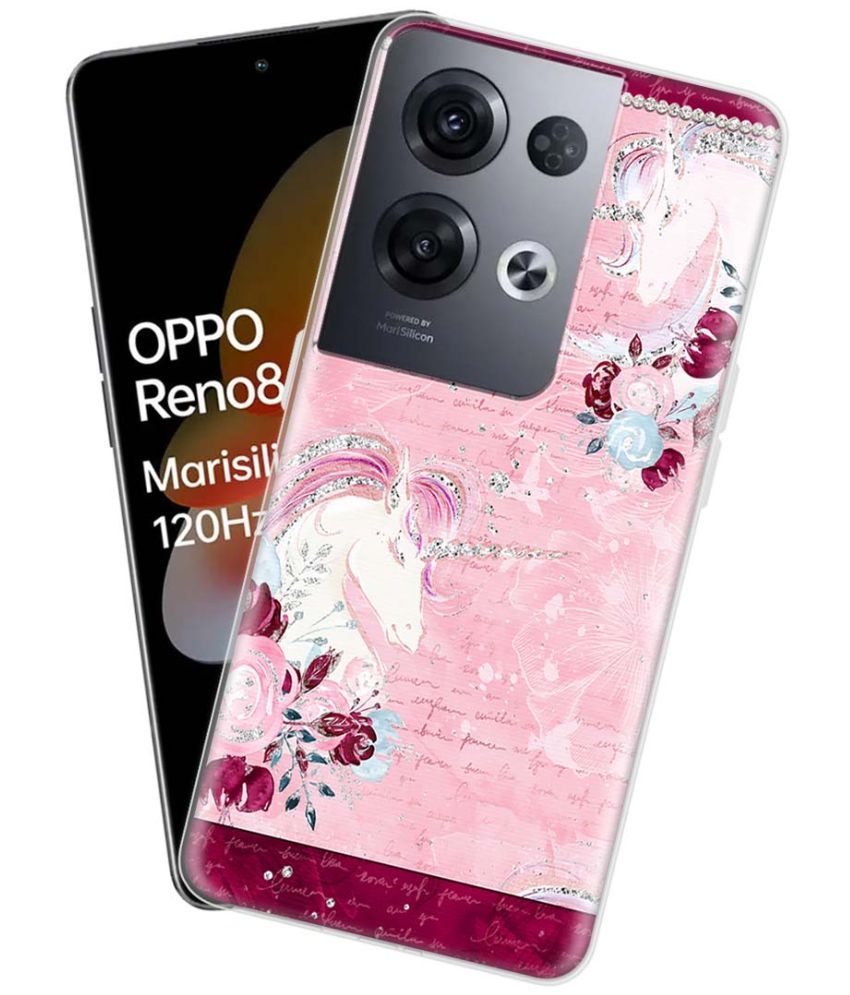     			NBOX - Multicolor Silicon Printed Back Cover Compatible For Oppo Reno 8 Pro 5g ( Pack of 1 )