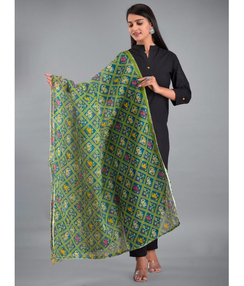     			Apratim - Green Cotton Women's Dupatta - ( Pack of 1 )