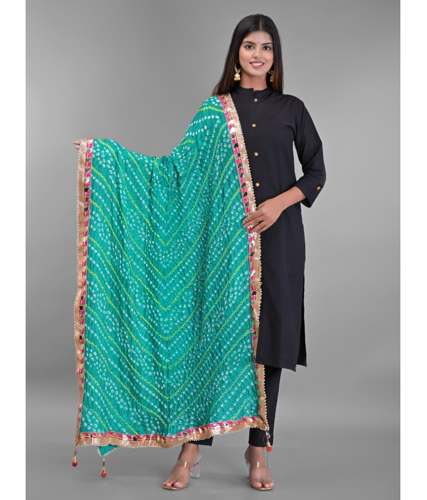     			Apratim - Green Silk Women's Dupatta - ( Pack of 1 )