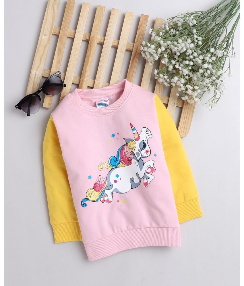     			BUMZEE Babypink Girls Full Sleeves Sweatshirt Age - 6-12 Months
