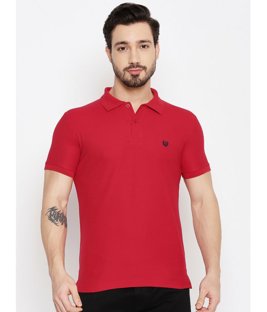     			Duke - Red Cotton Blend Slim Fit Men's Polo T Shirt ( Pack of 1 )