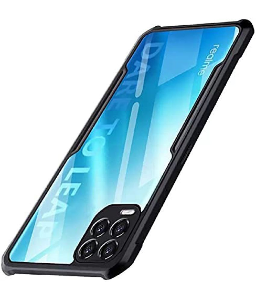     			Kosher Traders - Black Polycarbonate Shock Proof Case Compatible For Oppo A53S ( Pack of 1 )