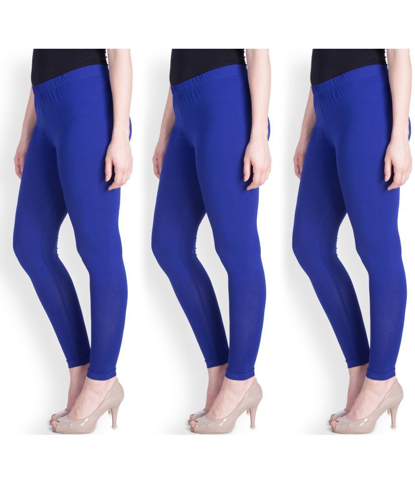     			LYRA - Indigo Cotton Women's Leggings ( Pack of 3 )