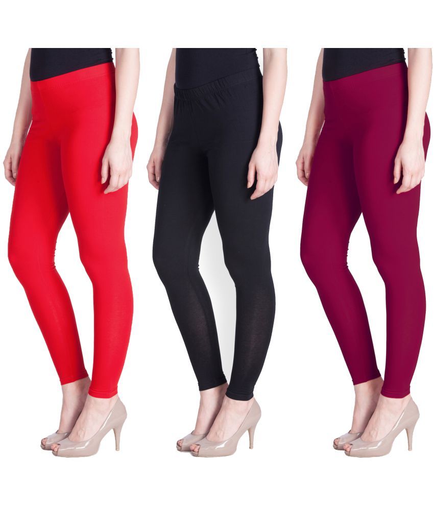     			LYRA - Multicolor Cotton Women's Leggings ( Pack of 3 )