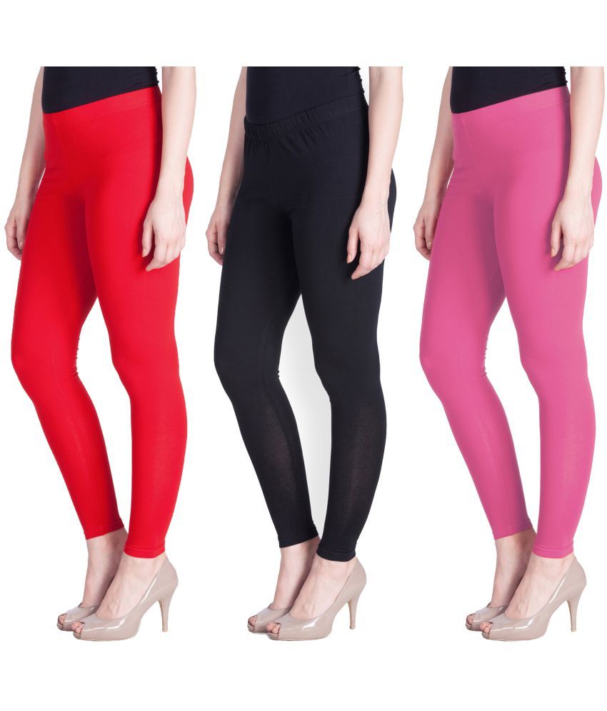     			LYRA - Multicolor Cotton Women's Leggings ( Pack of 3 )