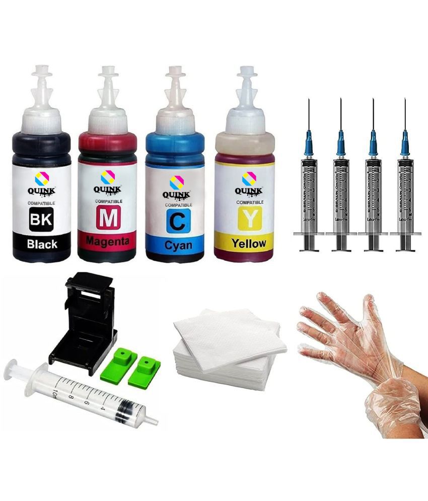 QUINK REFILL INK 805,802. Multicolor Color and Black Cartridge for 805 Refill Ink kit Cartridge for Printer Cartridges 803 805 682 802 678 901 818 21 22 680 27 70.....