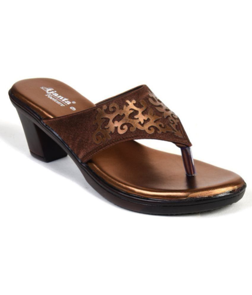     			Ajanta - Brown Women's Slip On Heels