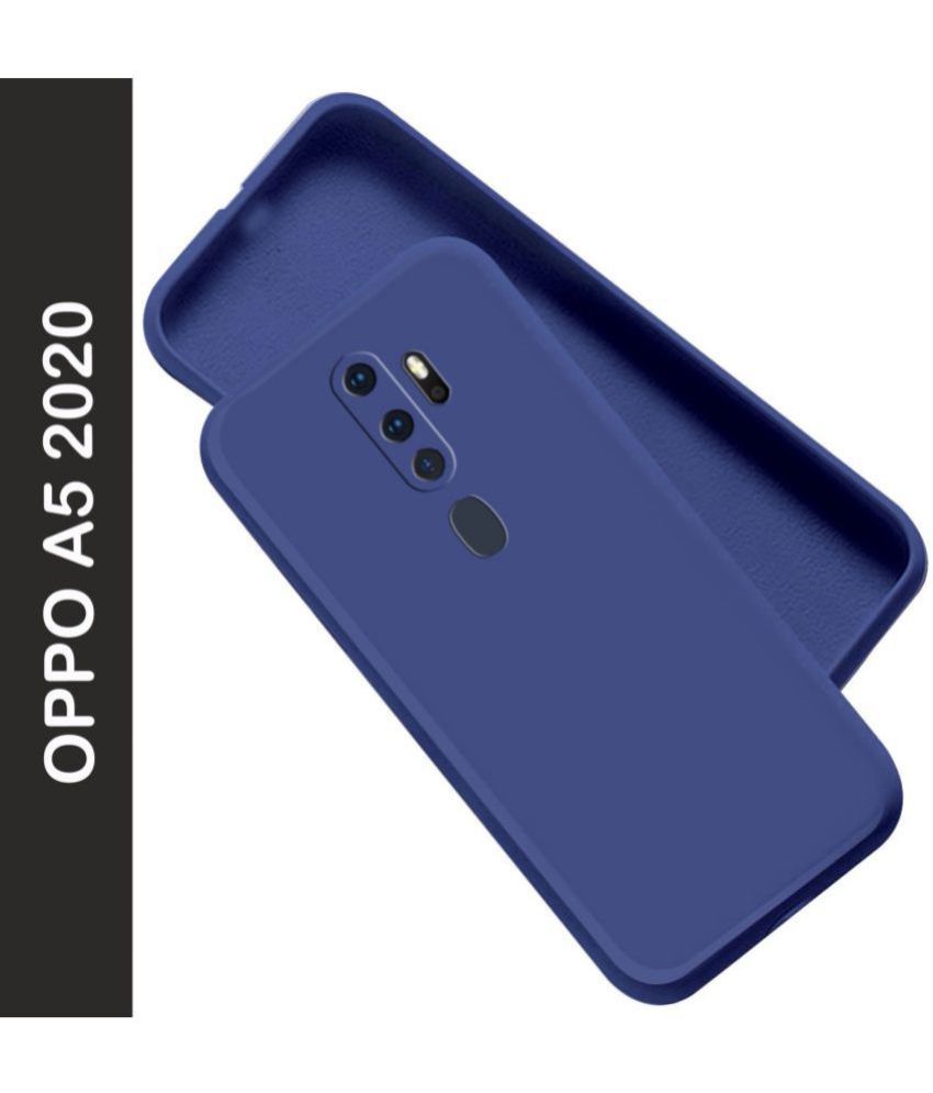     			Artistque - Blue Silicon Silicon Soft cases Compatible For Oppo A5 2020 ( Pack of 1 )