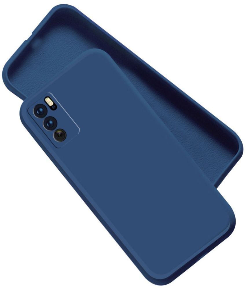     			Artistque - Blue Silicon Silicon Soft cases Compatible For Oppo Reno 6 5G ( Pack of 1 )