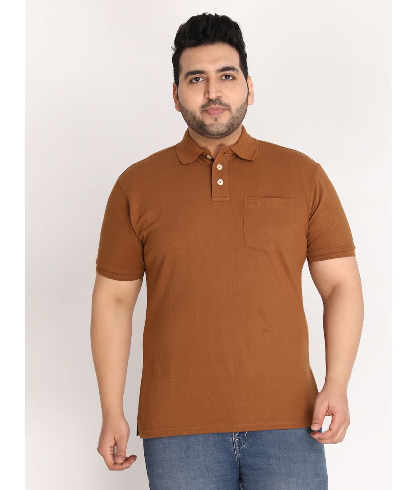Chkokko - Brown Cotton Blend Regular Fit Men's Polo T Shirt ( Pack of 1 )