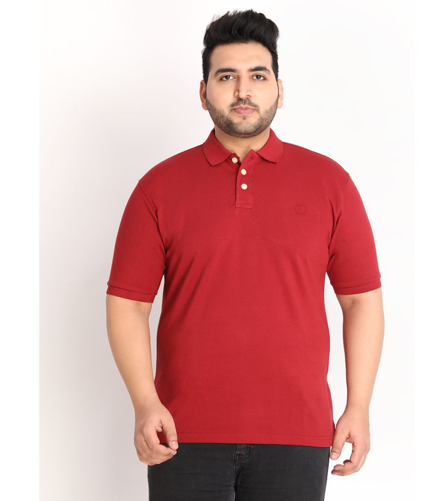     			Chkokko - Red Cotton Blend Regular Fit Men's Polo T Shirt ( Pack of 1 )