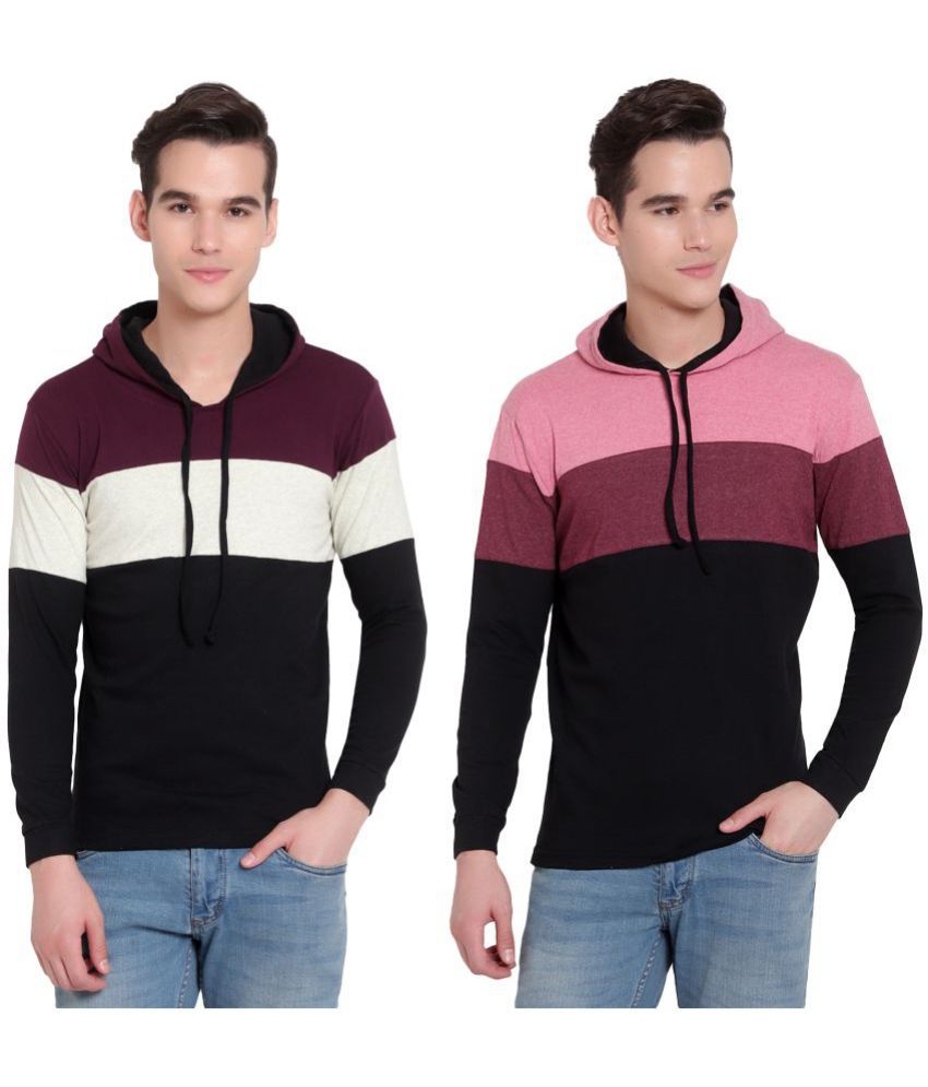     			Diaz - Multicolor Cotton Blend Regular Fit Men's Sweatshirt ( Pack of 2 )