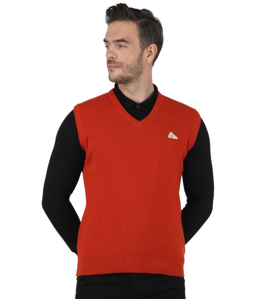     			Monte Carlo - Red Woollen Blend Men's Pullover Sweater ( Pack of 1 )