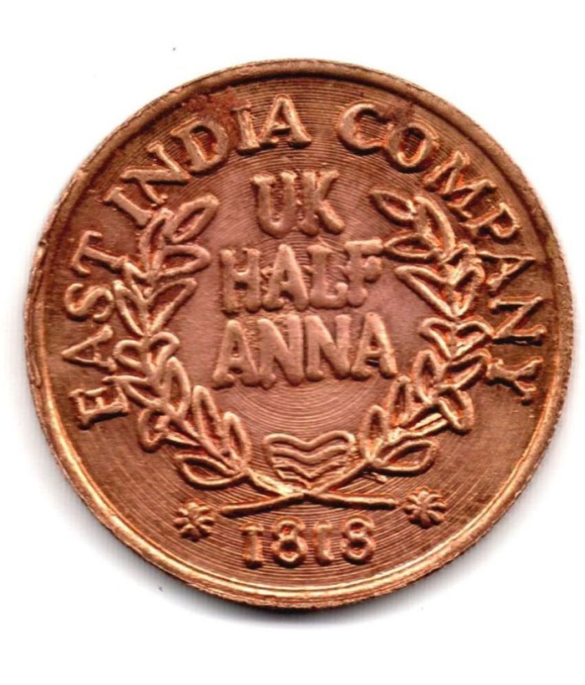     			Nisara Collectibles - Coin of Lord Hanuman Coin of Lord Hanuman Coin Half Anna EIC India 1818 Numismatic Coins