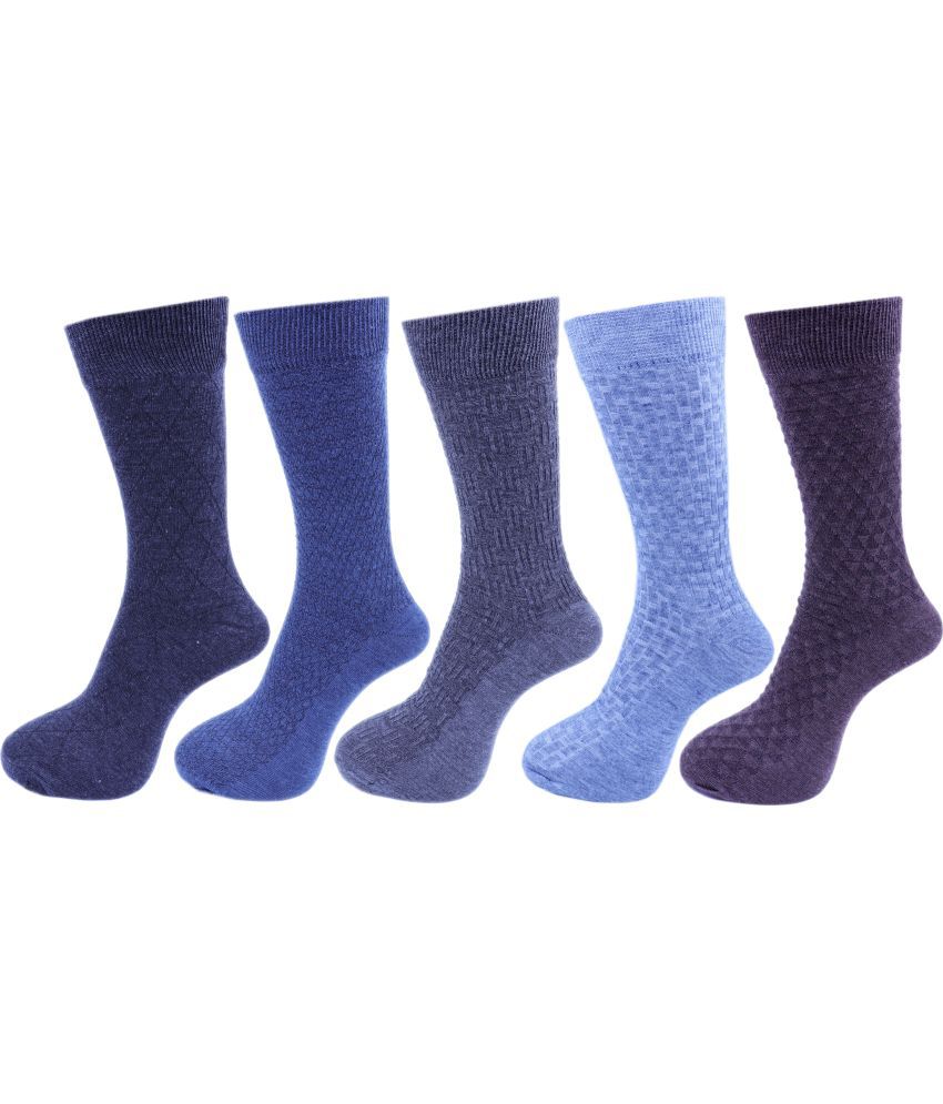     			RC. ROYAL CLASS - Woollen Men's Self Design Multicolor Mid Length Socks ( Pack of 5 )
