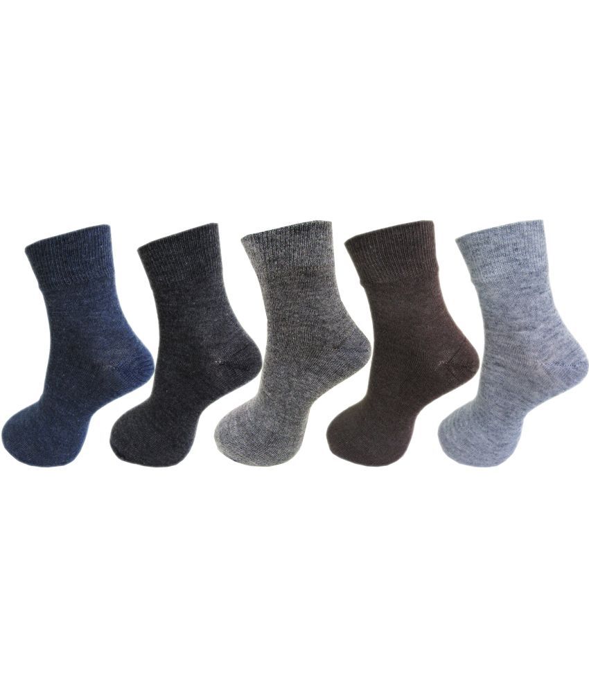     			RC. ROYAL CLASS - Woollen Men's Solid Multicolor Ankle Length Socks ( Pack of 5 )