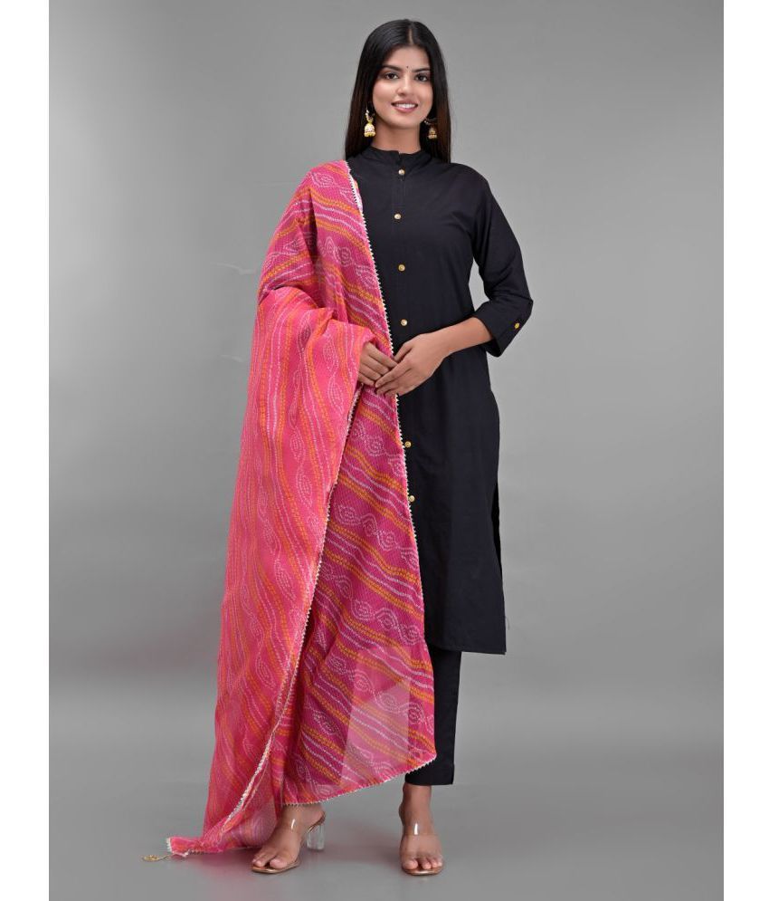     			Anjaneya Creations - Pink Cotton Women's Dupatta - ( Pack of 1 )