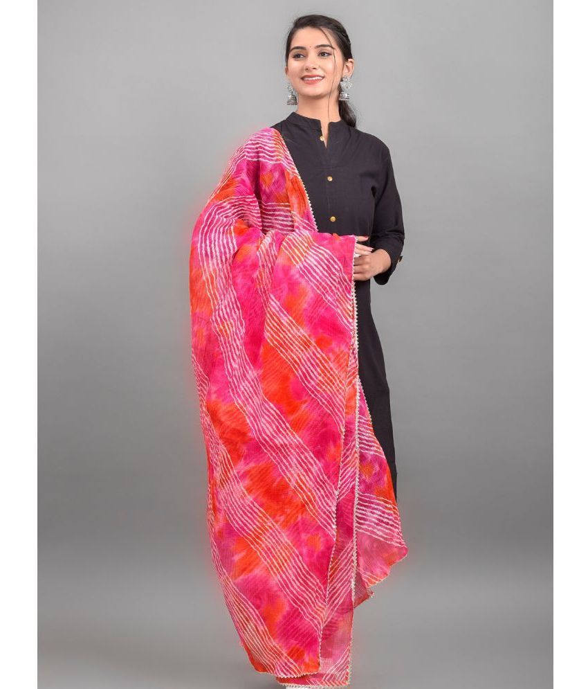     			Anjaneya Creations - Pink Cotton Women's Dupatta - ( Pack of 1 )