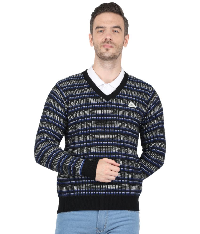     			Monte Carlo - Black Woollen Blend Men's Pullover Sweater ( Pack of 1 )