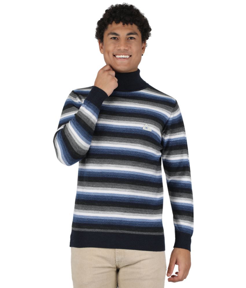     			Monte Carlo - Navy Blue Woollen Blend Men's Pullover Sweater ( Pack of 1 )