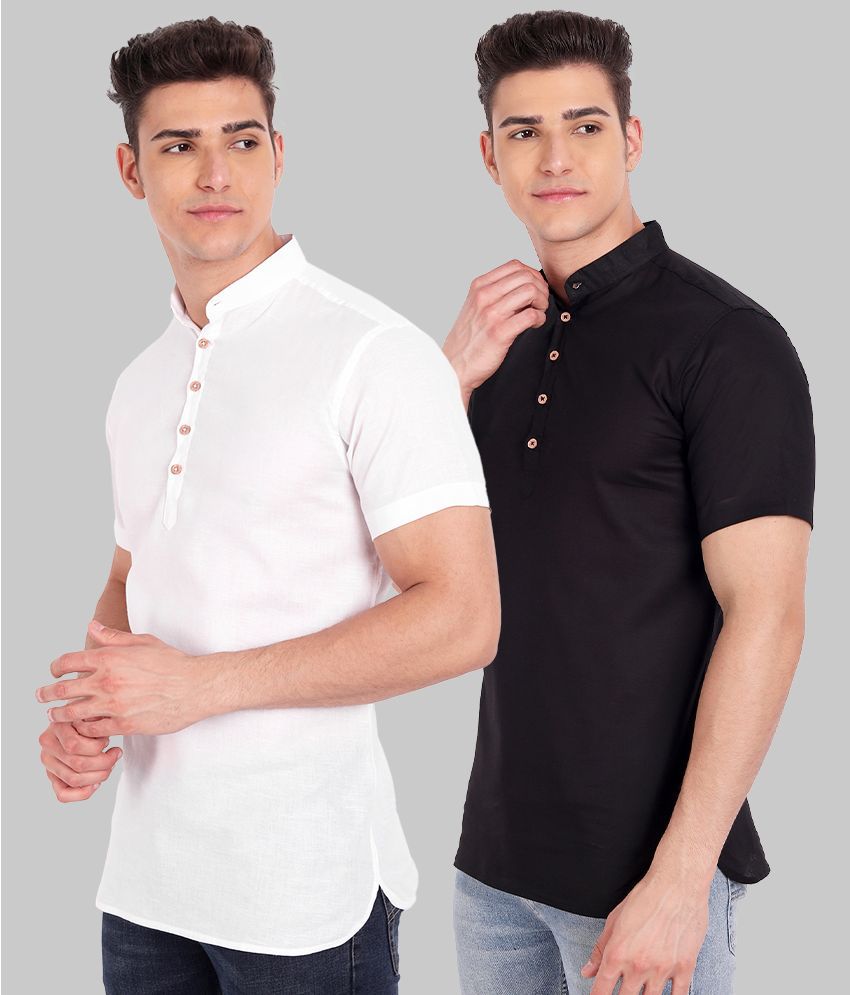     			Vida Loca - Black 100% Cotton Slim Fit Men's Casual Shirt ( Pack of 2 )