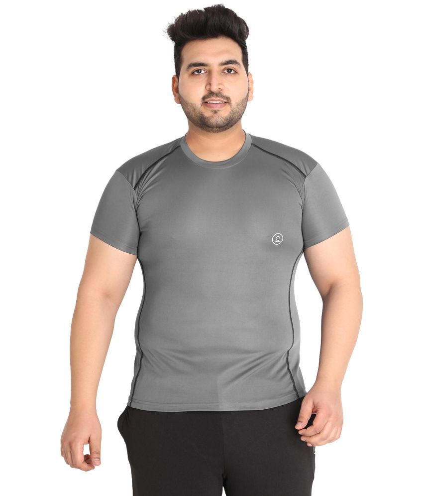     			Chkokko - Grey Polyester Regular Fit Men's Sports T-Shirt ( Pack of 1 )