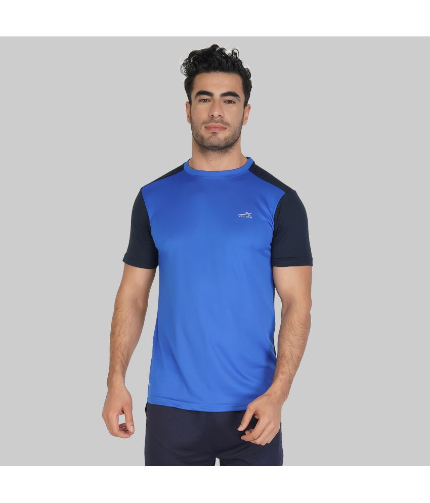     			Vector X - Blue Polyester Regular Fit Men's Sports T-Shirt ( Pack of 1 )