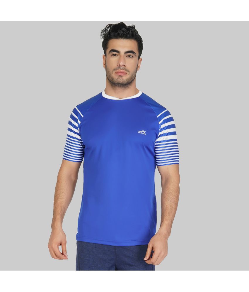    			Vector X - Blue Polyester Regular Fit Men's Sports T-Shirt ( Pack of 1 )