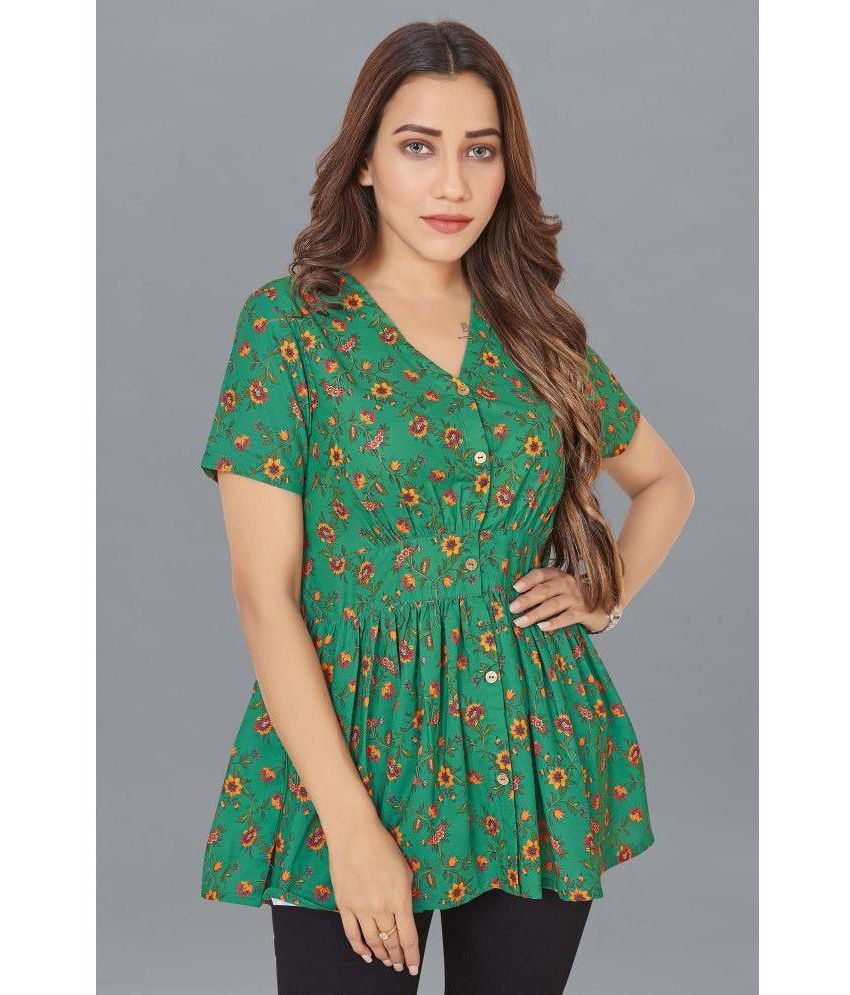     			Fashion Dream - Green Polyester Women's Empire Top ( Pack of 1 )