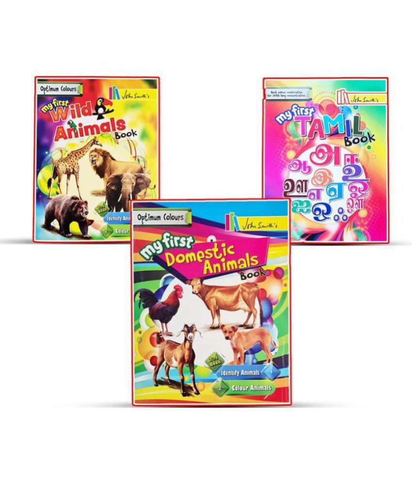 John Smith's Kids Early learning Book set - Set of 3 . Consists of Domestic Animals, Wild Animals and Tamil Eluthukkal ( Alphabets): Buy John Smith's Kids Early learning Book set - John Smith's Kids Early learning Book set - Set of 3 . Consists of Domestic Animals, Wild Animals and Tamil Eluthukkal ( Alphabets): Buy John Smith's Kids Early learning Book set -