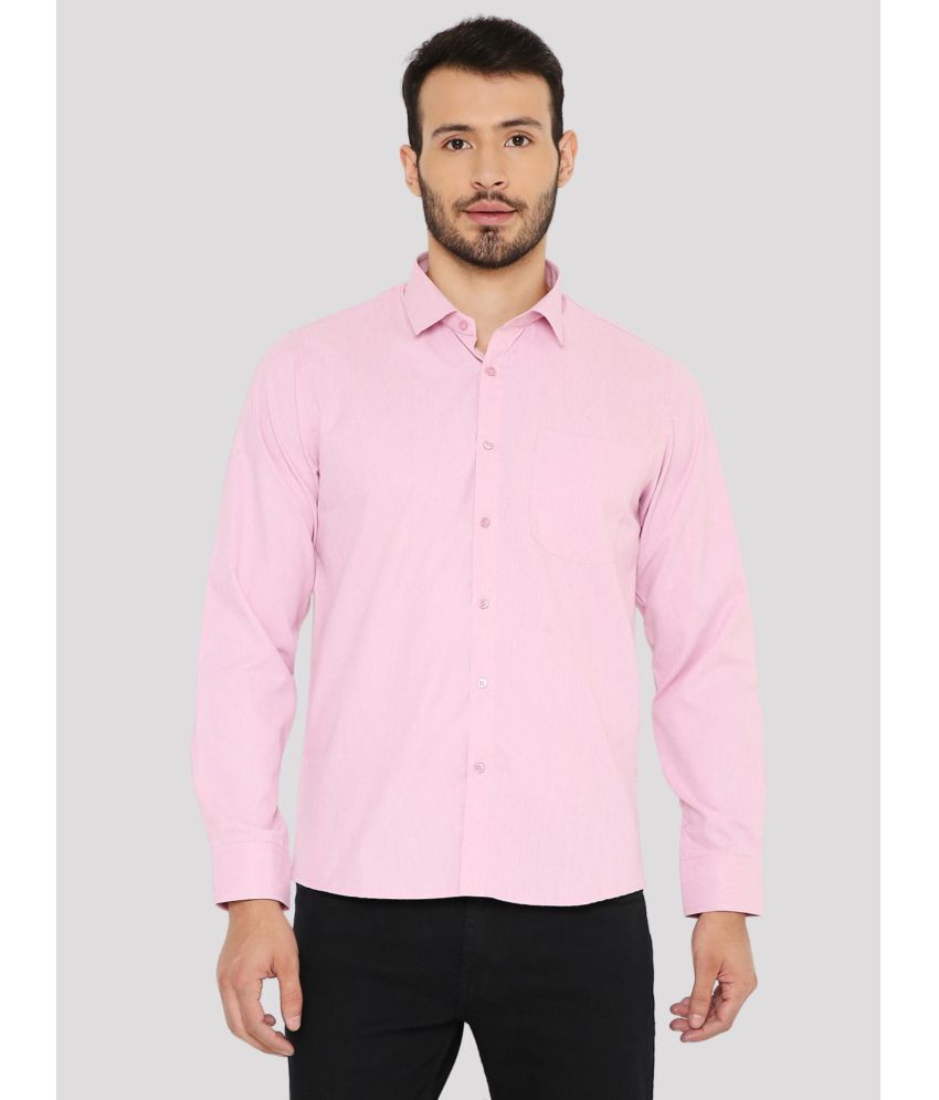     			Maharaja - Pink Polyester Slim Fit Men's Casual Shirt ( Pack of 1 )