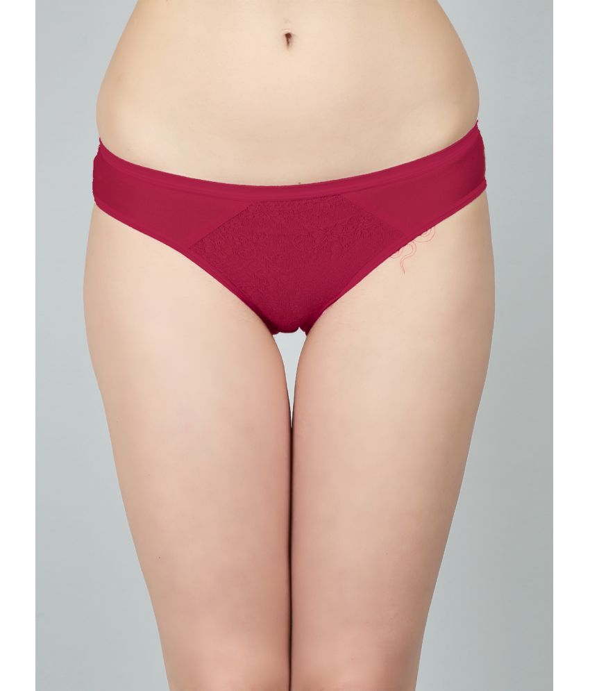     			N-Gal Nylon Self Design Women's Briefs ( Maroon ) NTPN11