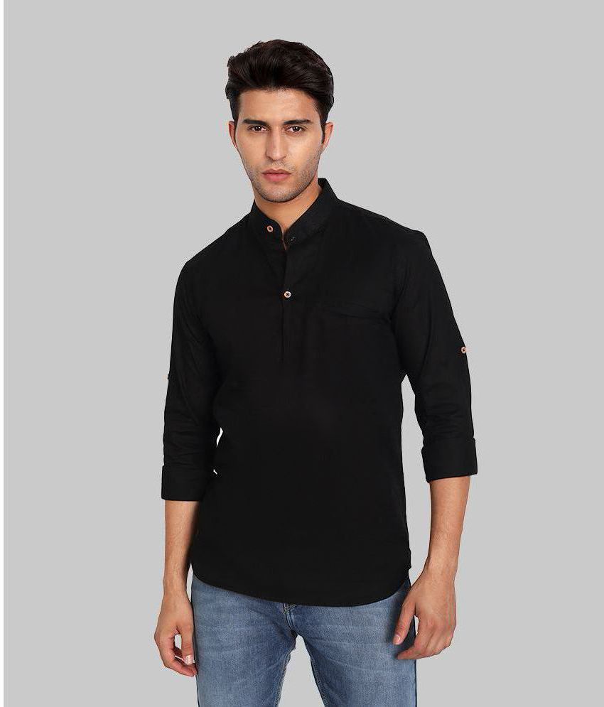     			Vida Loca - Black Cotton Men's Regular Kurta ( Pack of 1 )