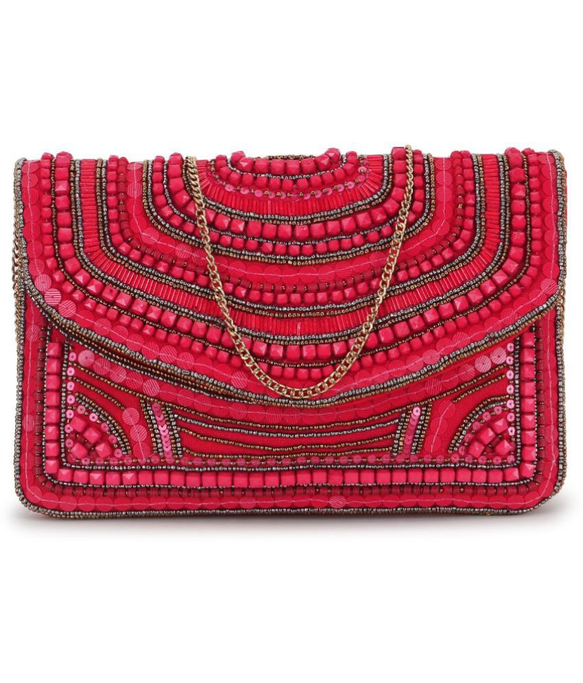     			Anekaant - Red Cotton Sling Bag