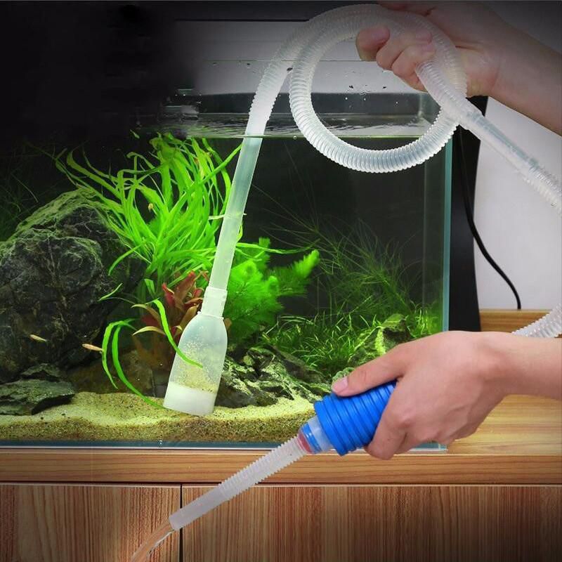     			Aquarium/Fish Tank Siphon and Gravel Cleaner - A Hand Syphon Pump to Drain and Replace Your Water in Minutes!