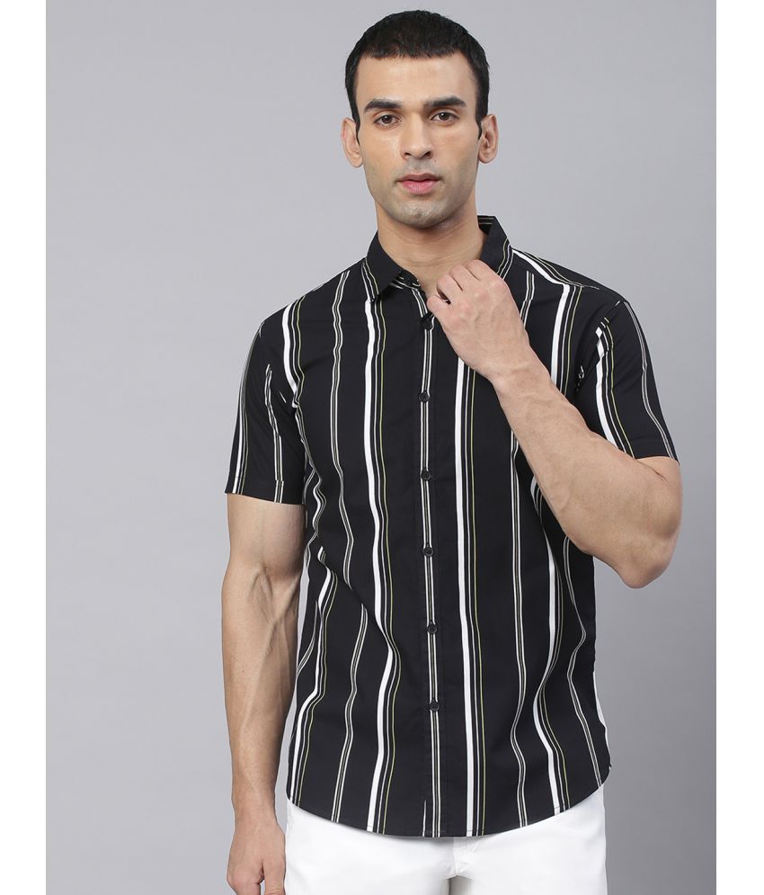     			Dennis Lingo - Black 100% Cotton Slim Fit Men's Casual Shirt ( Pack of 1 )