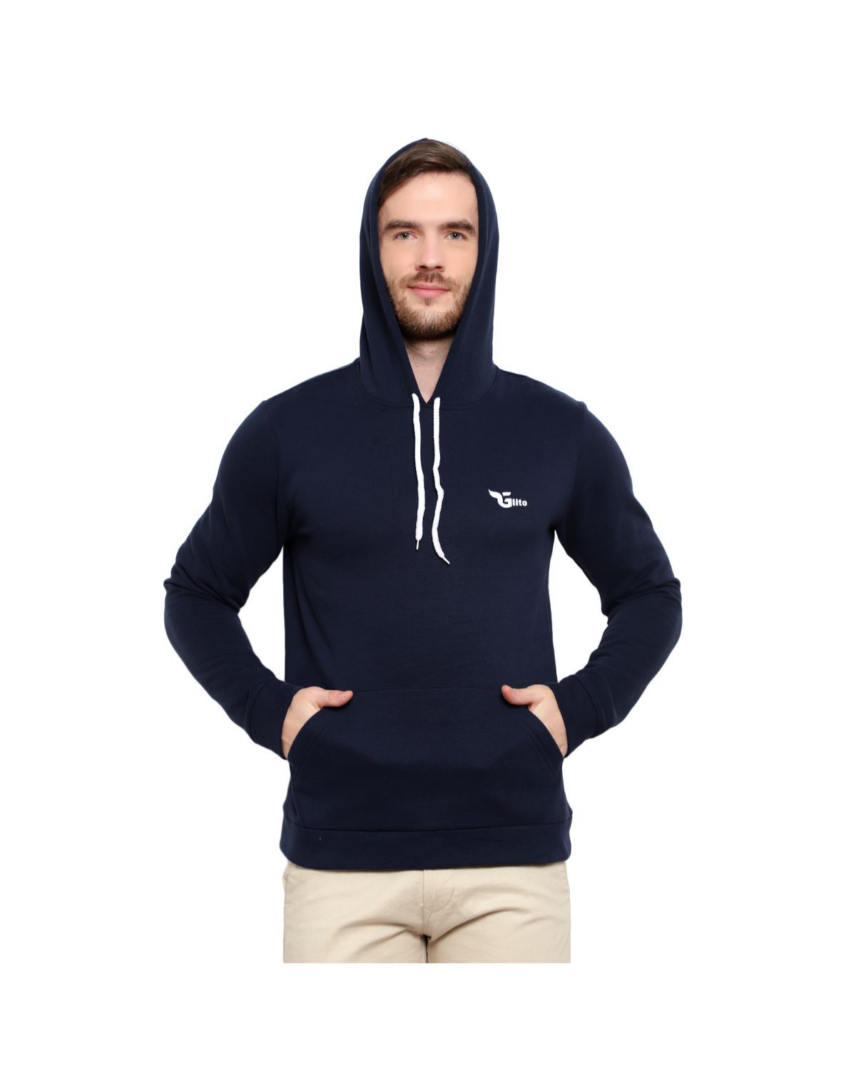     			Glito - Navy Fleece Relaxed Fit Men's Sweatshirt ( Pack of 1 )