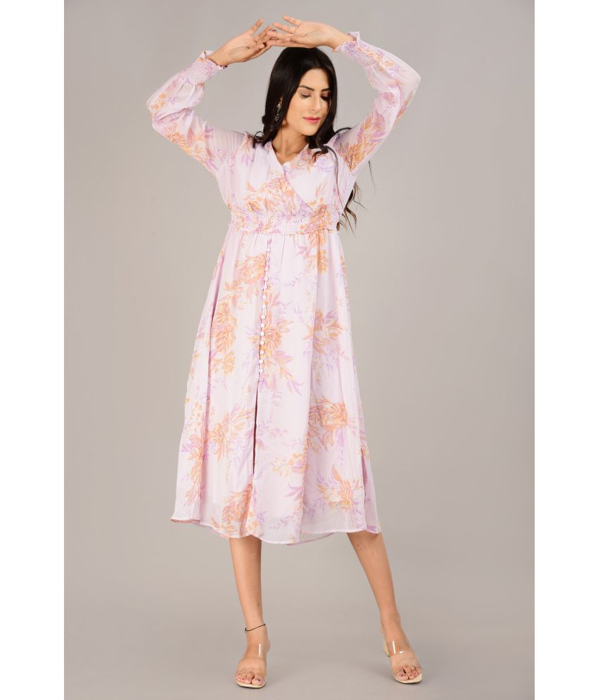 Kashana - Pink Rayon Women's A-line Dress ( Pack of 1 )