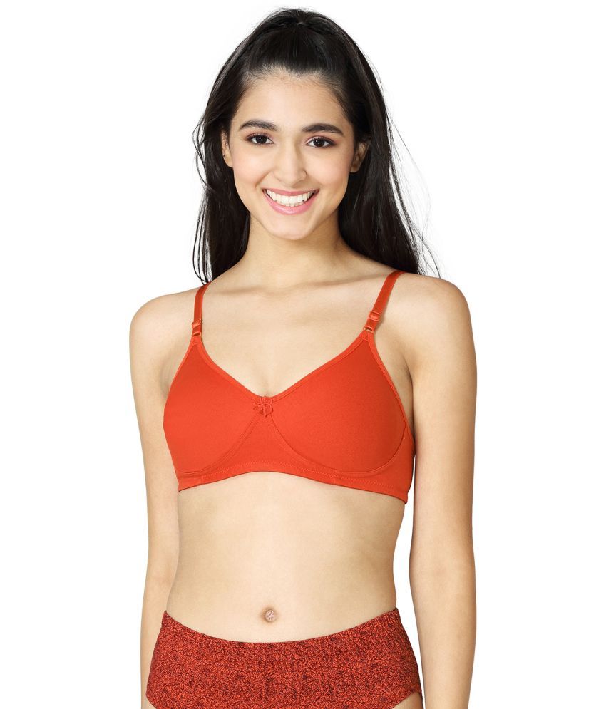     			VStar Cotton Blend Non Padded Women's T-Shirt Bra ( Red )