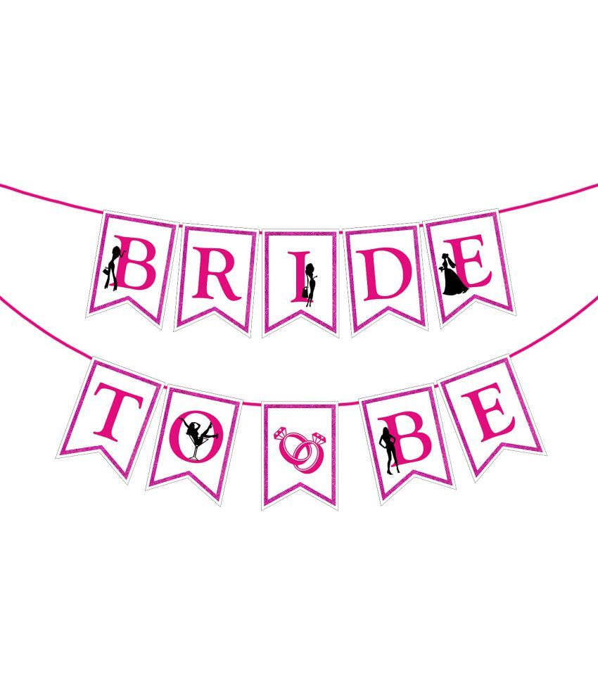     			Zyozi Bride to Be Banner for Bridal Shower Decorations Garland Engagement Bachelorette Party Supplies Wedding Photo Booth Prop