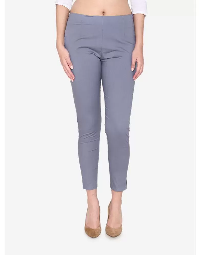 Buy online Grey Solid Cigarette Pant from bottom wear for Women by Showoff  for ₹839 at 60% off | 2024 Limeroad.com