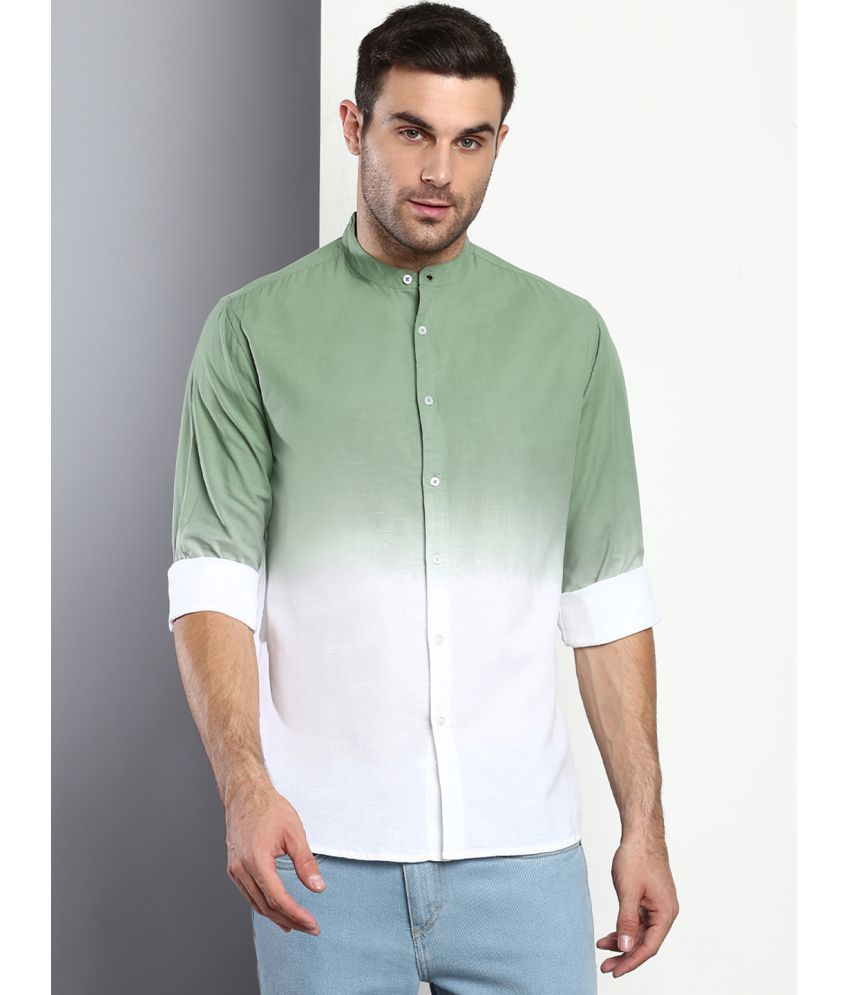     			Dennis Lingo - Green Cotton Blend Slim Fit Men's Casual Shirt ( Pack of 1 )