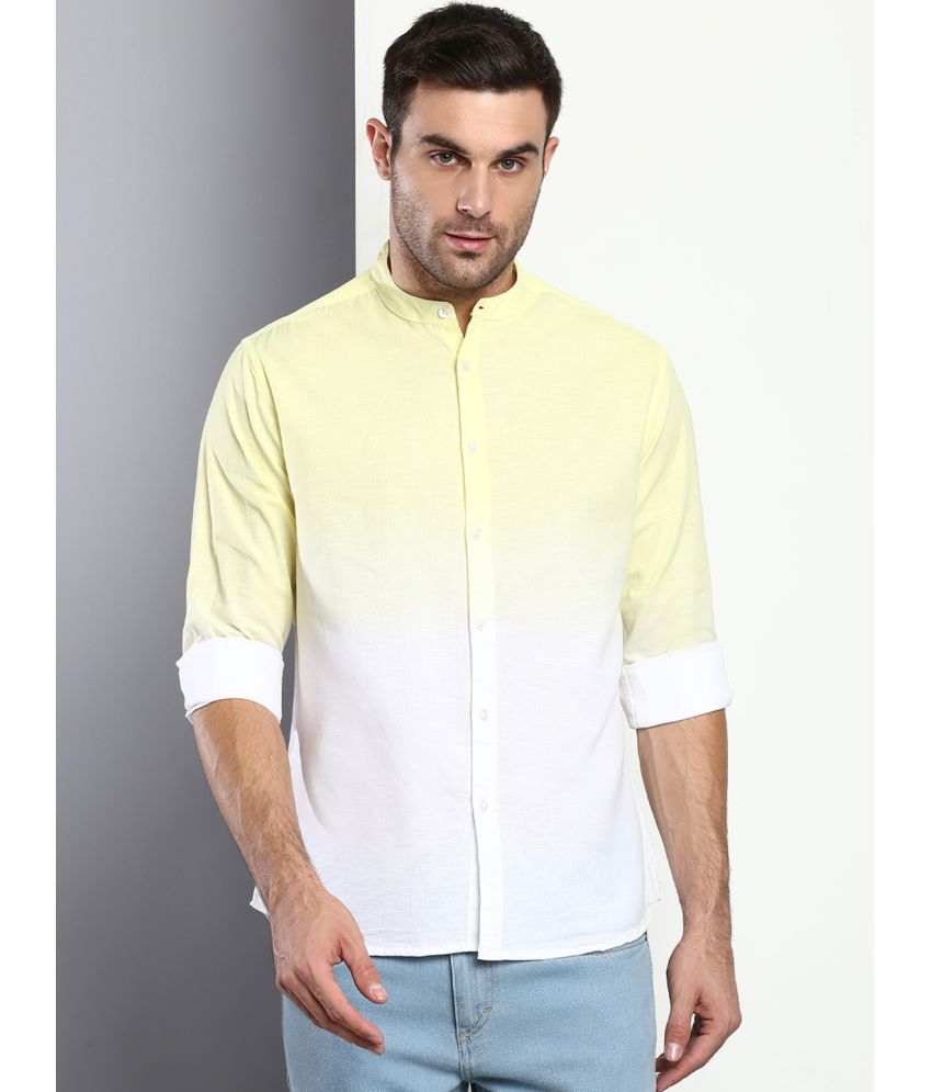     			Dennis Lingo - Lime Green Cotton Blend Slim Fit Men's Casual Shirt ( Pack of 1 )