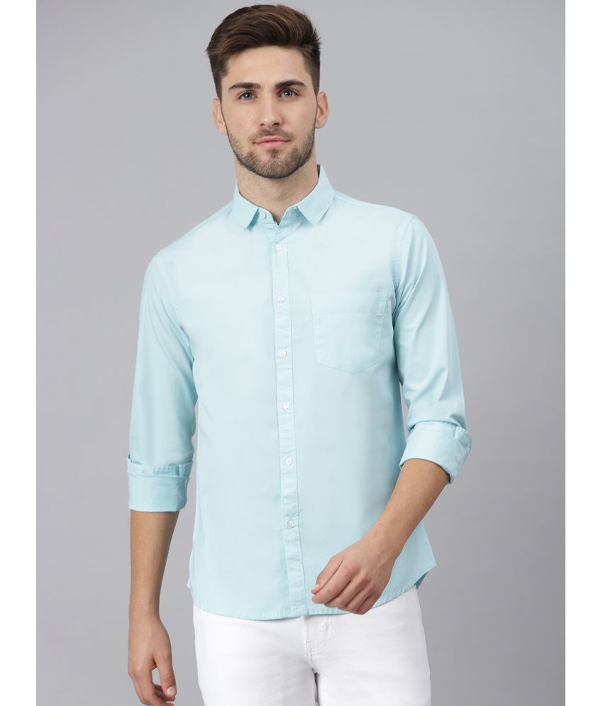     			Dennis Lingo - Mint Green 100% Cotton Slim Fit Men's Casual Shirt ( Pack of 1 )