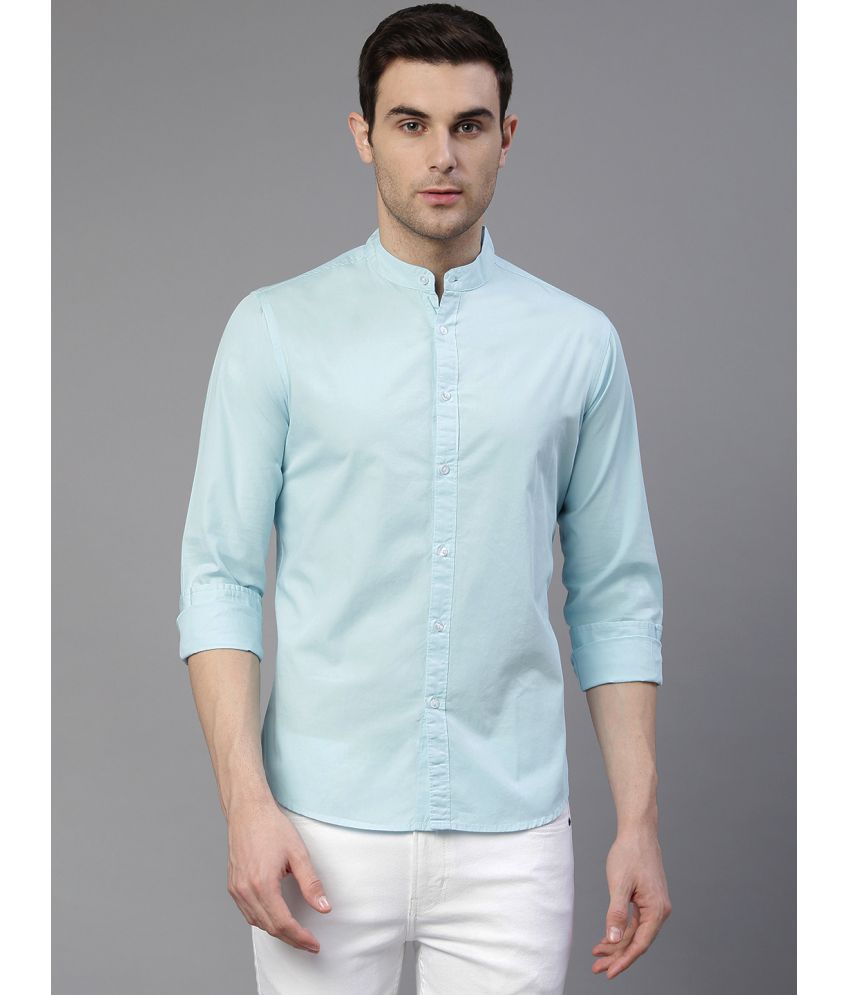     			Dennis Lingo - Mint Green 100% Cotton Slim Fit Men's Casual Shirt ( Pack of 1 )